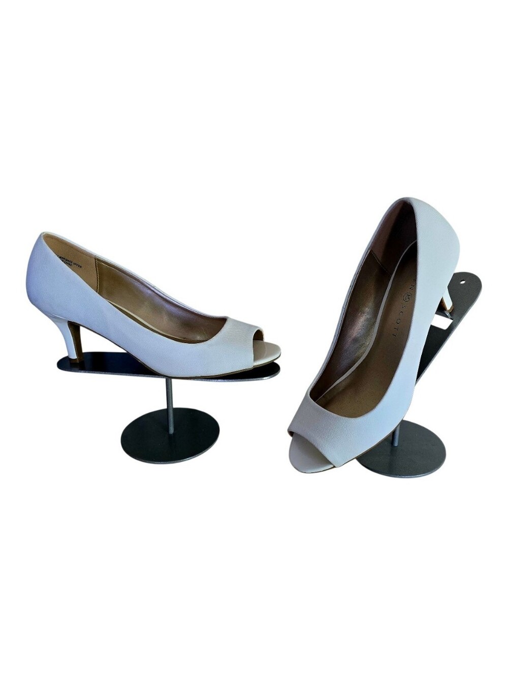 Karen Scott Women's Open-Toe Kitten Heel Pumps - White